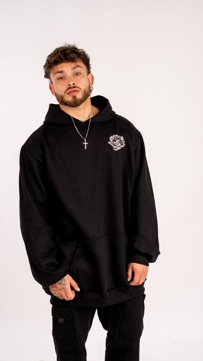 MDF® Polerón Negro "CURSIVE HIP HOP"-5