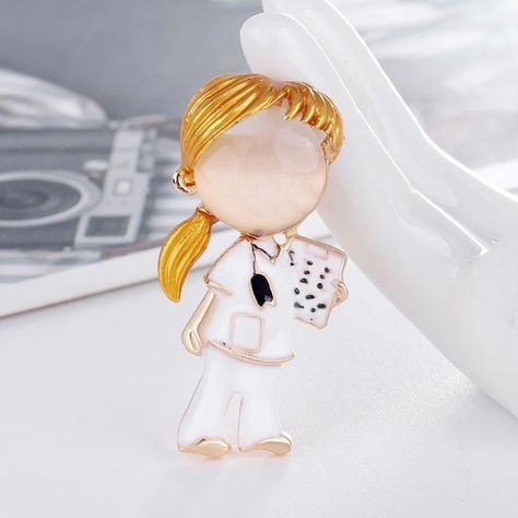 Broche Piocha Pin Doctora Enfermera -0