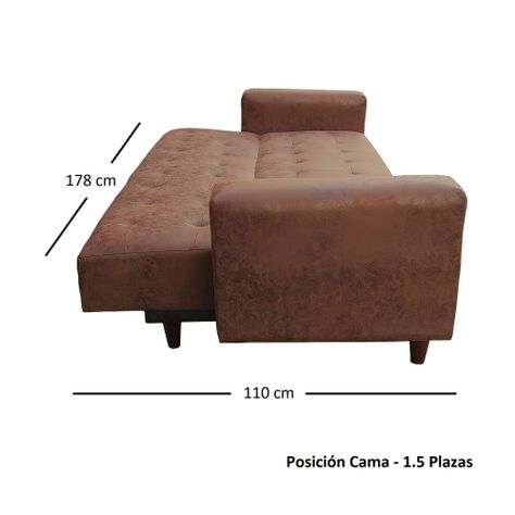 Sofá Cama Gran Amparo Envejecido - 1.5 Plazas Resortes-2