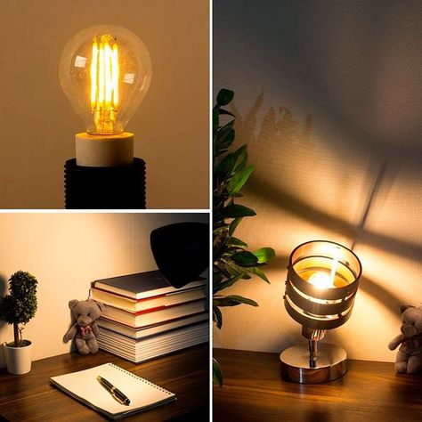 Pack 5 Ampolletas Filamento Led 4W Vintage G45-4