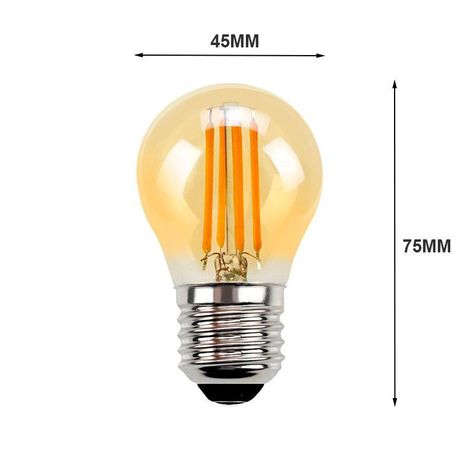 Pack 5 Ampolletas Filamento Led 4W Vintage G45-3