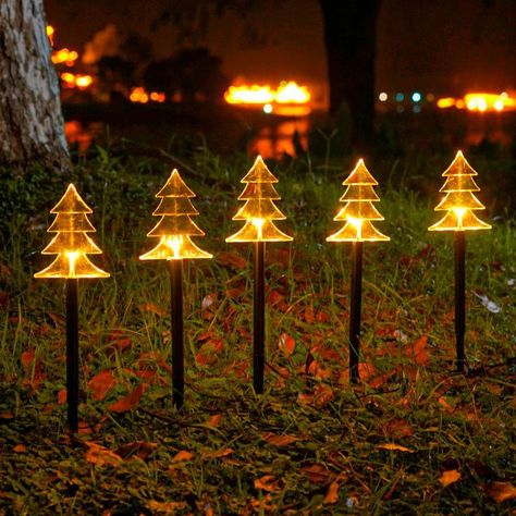 Estaca Solar Árbol de Navidad Jardín 5 Und-0