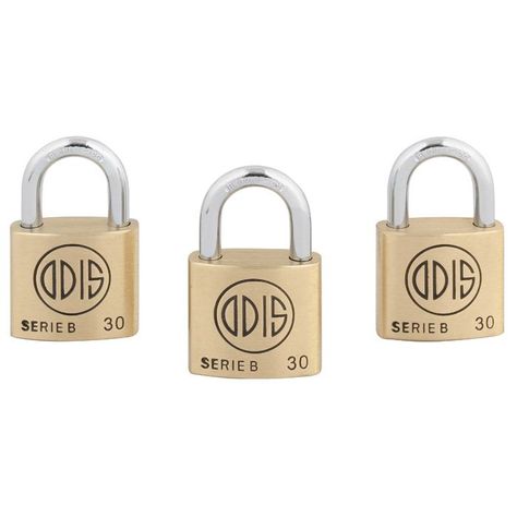 Pack 3 Candados Odis B30 30mm - Llaves Iguales-0