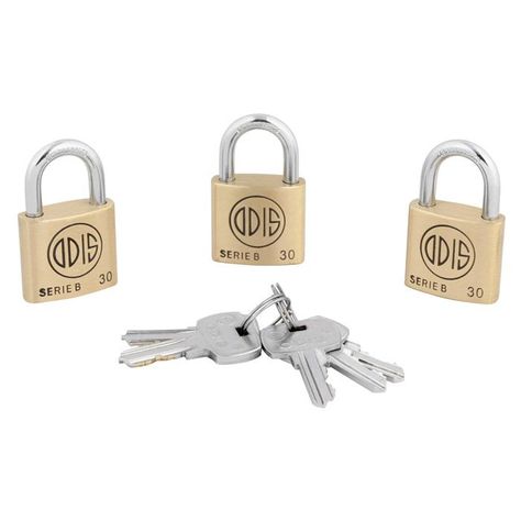 Pack 3 Candados Odis B30 30mm - Llaves Iguales-2