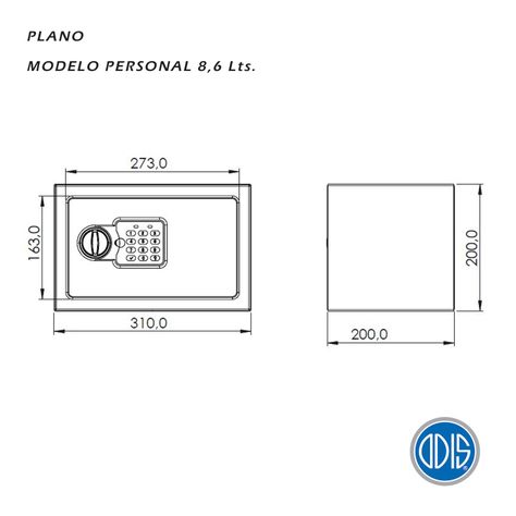 Caja Fuerte Residencial Odis 8,5 Lts-8