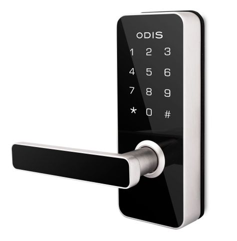 Cerradura Digital Odis 7700 Con Picaporte Manilla Reversible - Plata-1