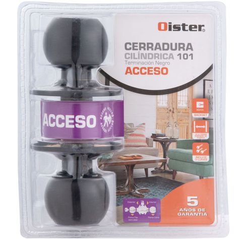 Cerradura Cilíndrica Oister 101 Acceso - Negro-6