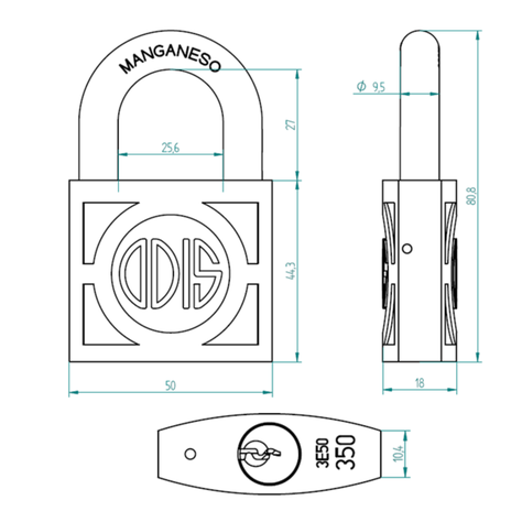 Candado Odis 350 50mm - Bronce Forjado-2
