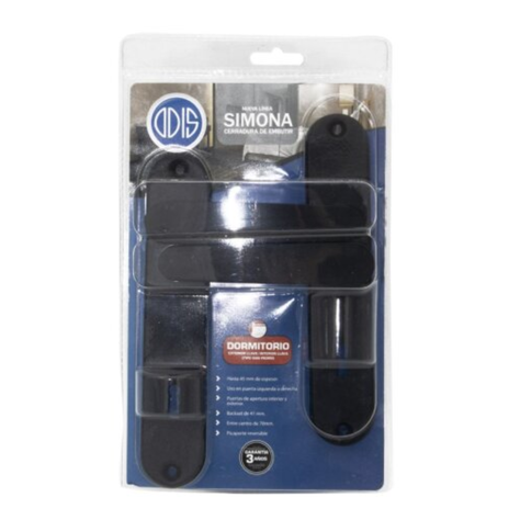 Cerradura Embutir Odis Simona 7040 Dormitorio - Negro-4