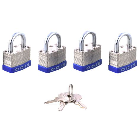 Pack 4 Candados Laminado Odis 40mm - Llaves Iguales-1