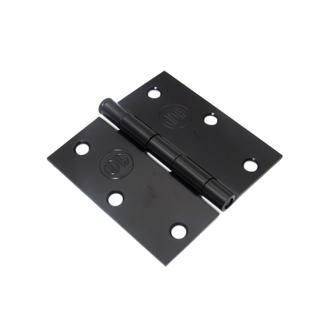 Pack 3 Bisagra Acero Odis 3,5” x 3,5”x 2.0mm c recto negro-0