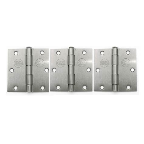 Pack 3 Bisagras Acero Odis 3,5” x 3,5”x 2,0mm plata-0