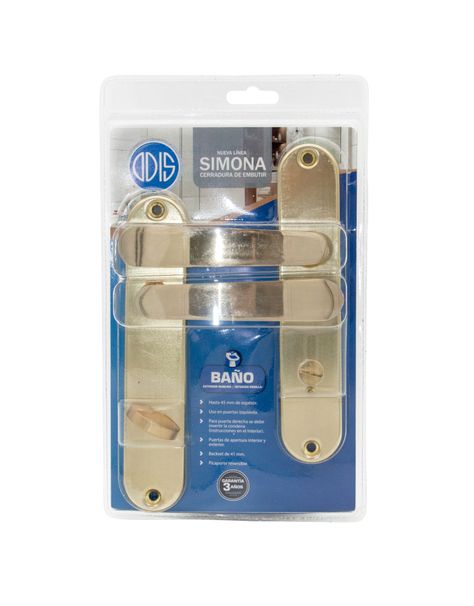 Cerradura Embutir Odis Simona 7040 Baño - Bronce-3