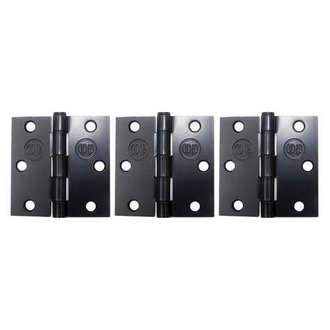 Pack 3 Bisagras Acero Odis 3” X 3”X 2,0mm Negro-0