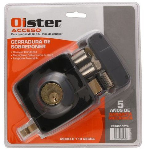 Cerradura Sobreponer Oister 110 - Negro-5
