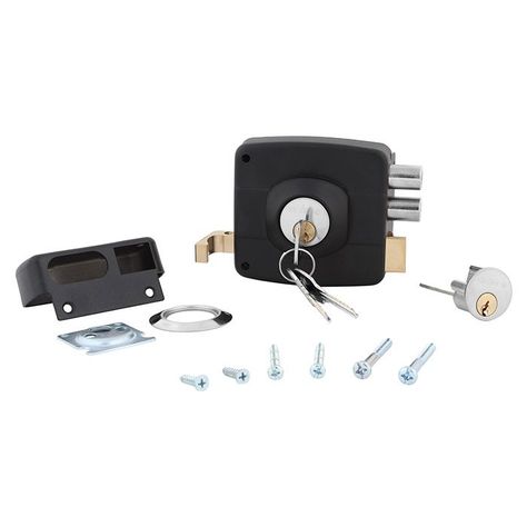 Cerradura Sobreponer Odis 321 Puertas De Madera -Negro-7