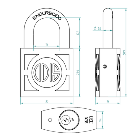 Candado Odis 330 30mm - Bronce Forjado-3