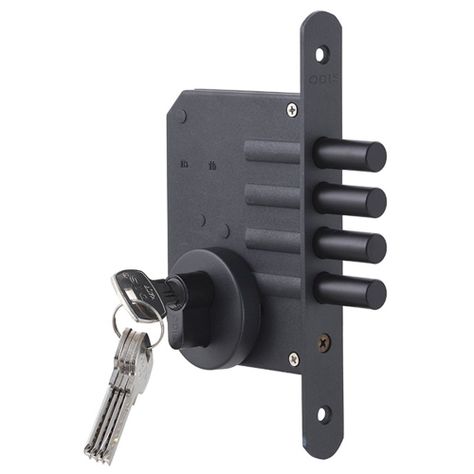 Cerrojo Embutir Odis 600 Llave-Llave - Negro-0