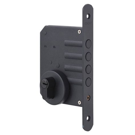 Cerrojo Embutir Odis 600 Llave-Llave - Negro-3