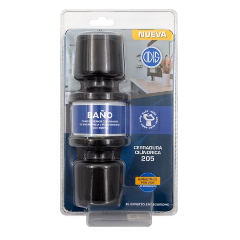 Cerradura Cilíndrica ODIS 205 Baño - Negro-4