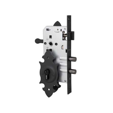 Cerradura Embutir Con Placa Oister Trancura Manilla Acceso - Negro-0