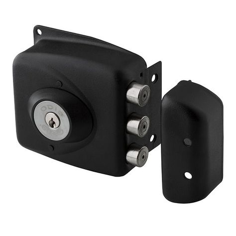 Cerradura Sobreponer Odis 751 3 Pitones Anti sierra - Negro-0