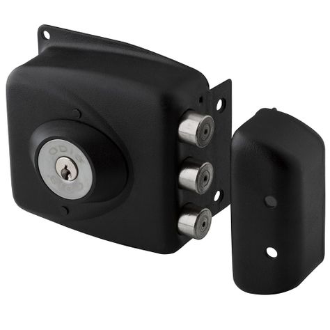 Cerradura Sobreponer Odis 751 3 Pitones Anti sierra - Negro-1
