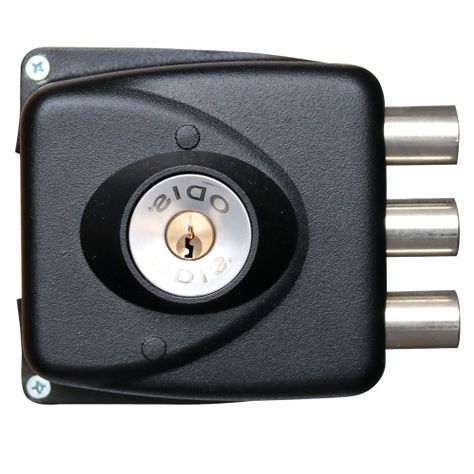 Cerradura Sobreponer Odis 751 3 Pitones Anti sierra - Negro-2