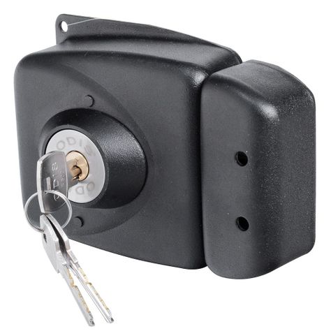 Cerradura Sobreponer Odis 751 3 Pitones Anti sierra - Negro-4