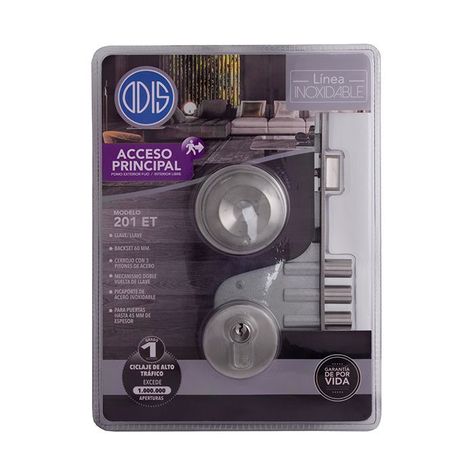 Cerradura Embutir Odis 201 Pomo Acceso - Plata-2