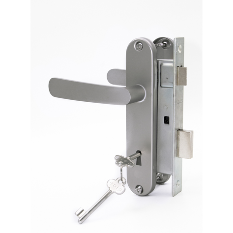 Cerradura Embutir Odis Simona 7040 Dormitorio - Plata-1