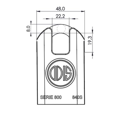 Candado Odis 840S Hombros 40mm - Acero-1