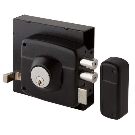 Cerradura Sobreponer Odis 323 Rejas Portones con Caja - Negro-0