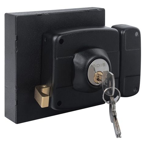 Cerradura Sobreponer Odis 323 Rejas Portones con Caja - Negro-4