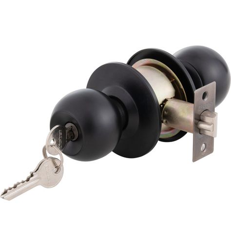 Cerradura Cilíndrica Oister 101 Dormitorio Negro-2