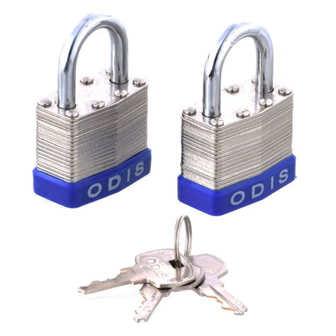 Pack 2 Candados Laminado Odis 50mm Acero Zincado-1