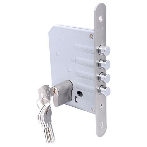 Cerrojo Embutir Odis 600 Llave-Llave - Plata-1