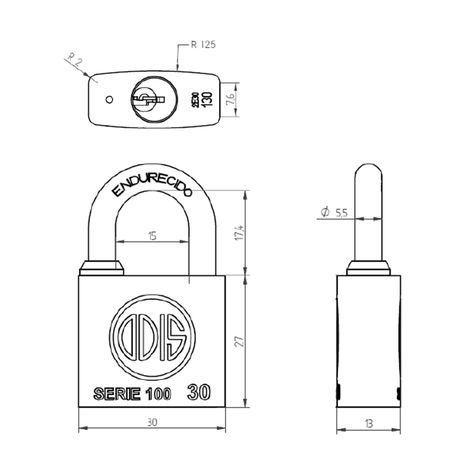 Candado Odis 130 30mm-6