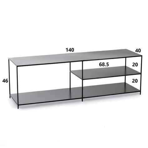 Mueble TV / Arrimo Bajo Negro Utrecht-3