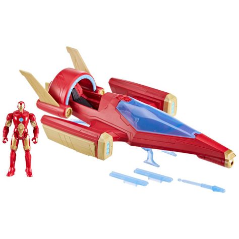 Figura de Acción Marvel Avengers Epic Hero Series Iron Man Jet de Combate-0
