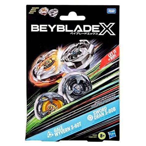 Trompo Beyblade X Pack Doble Gale Wyvern 3-60T y Sword Dran 3-80B-1