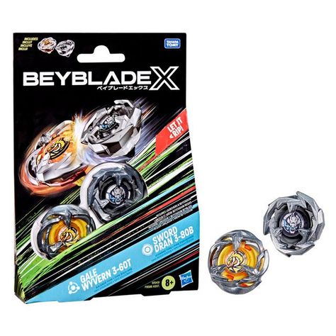 Trompo Beyblade X Pack Doble Gale Wyvern 3-60T y Sword Dran 3-80B-2