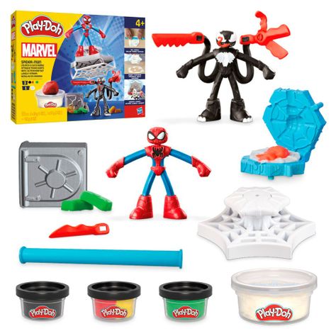 Masas y Plastilinas Play Doh Marvel Spider-Man Lanza y Atrapa-4