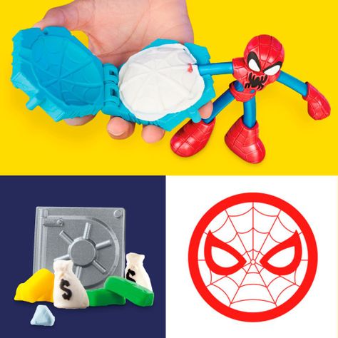 Masas y Plastilinas Play Doh Marvel Spider-Man Lanza y Atrapa-9