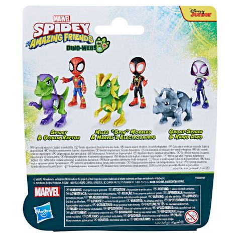 Figura de Acción Spidey & His Amazing Friends Dino-Webs Spidey y Goblin Raptor-3