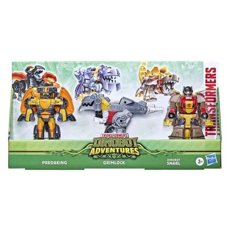 Figuras Transformers Dinobot Predaking, Grimlock & Snarl-1