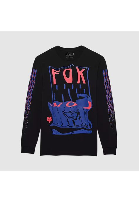 Polera Lifestyle Emotion Blast Premium Manga Larga Negro Fox-0