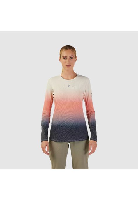 Polera Bicicleta Mujer Ranger Lunar Drirelease® Manga Larga Rosado Fox-1