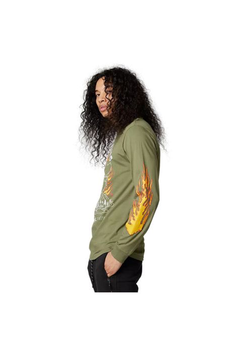 Polera Lifestyle Manga Larga Parkerboss Verde Fox-1