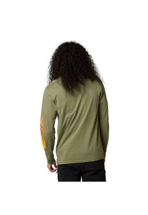 Polera Lifestyle Manga Larga Parkerboss Verde Fox-2
